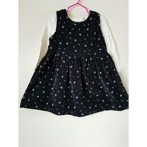 Velvet Dress with Long Sleeve Shirt